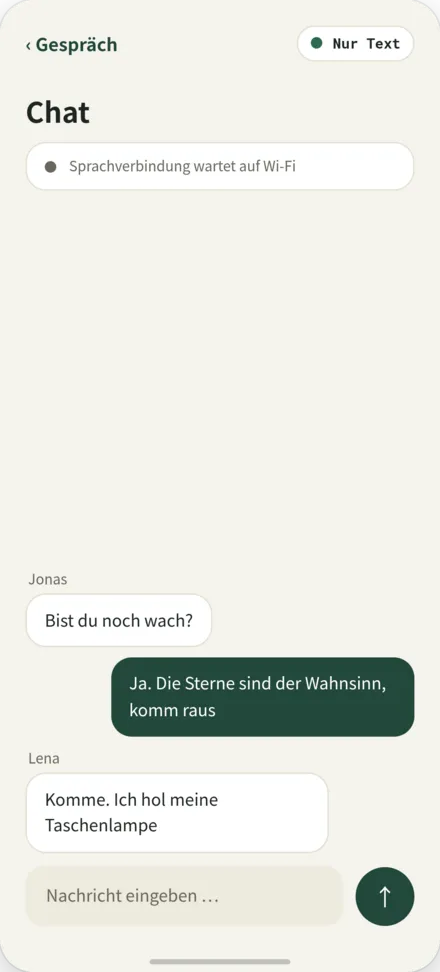 Chat-Bildschirm