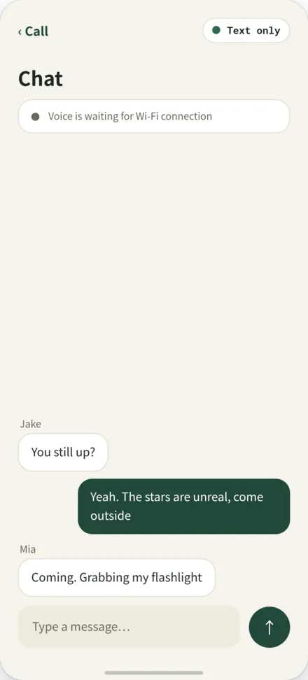 Chat screen