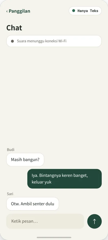 Layar obrolan