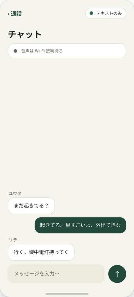 チャット画面