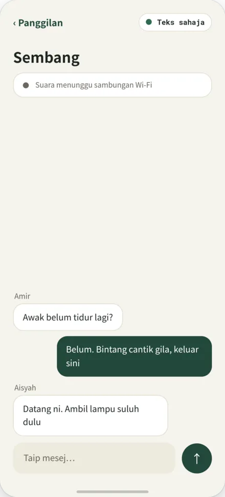 Layar obrolan